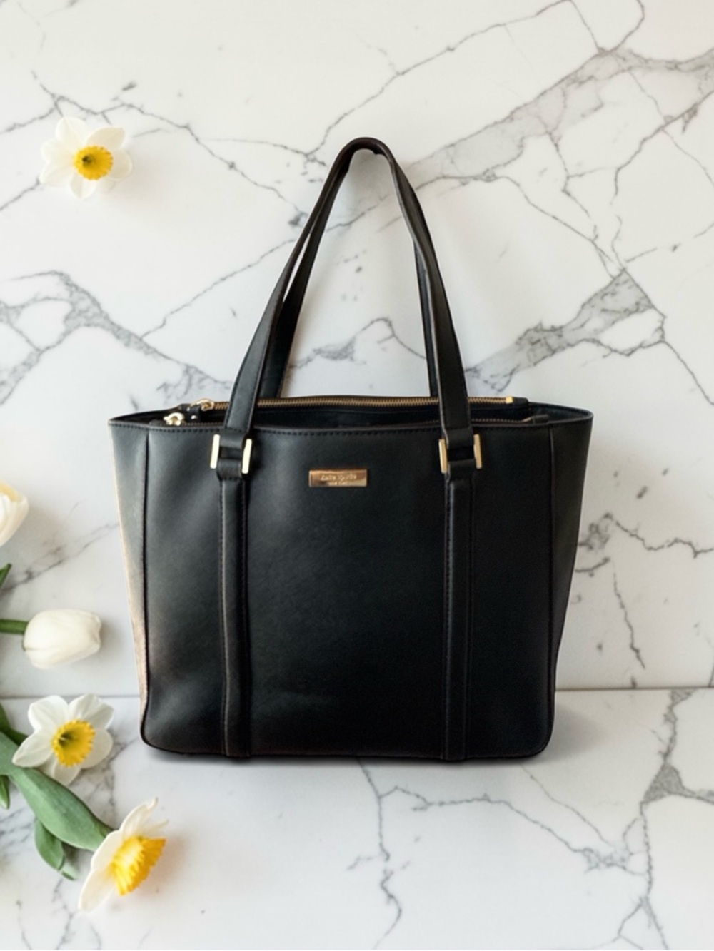Kate Spade Cedar Street Jensen Black Saffiano Leather Tote Bag - Picture 3 of 10
